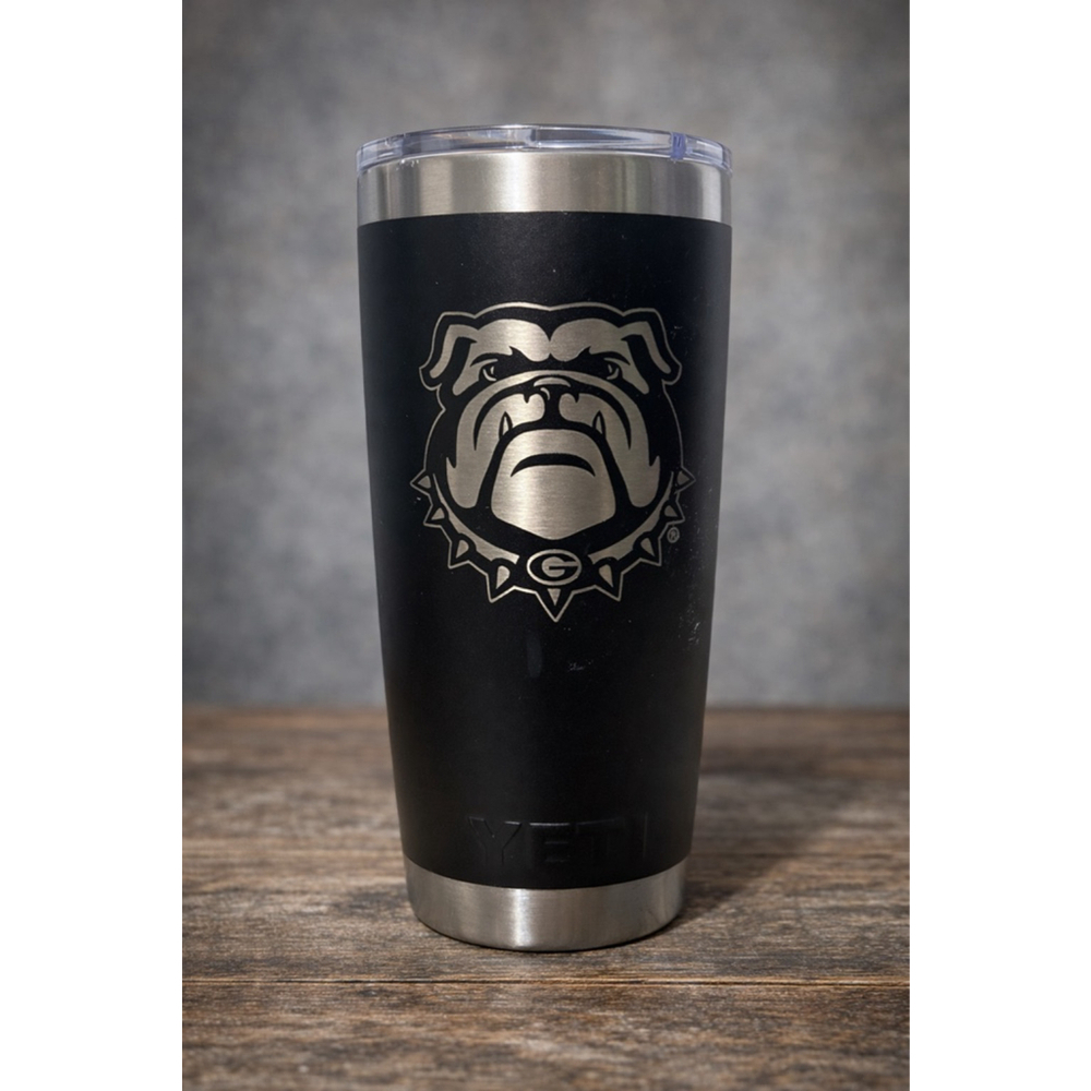 YETI Rambler 20oz Tumbler Georgia Bulldogs Engraved Stainless Steel Cup - Picture 3 of 6